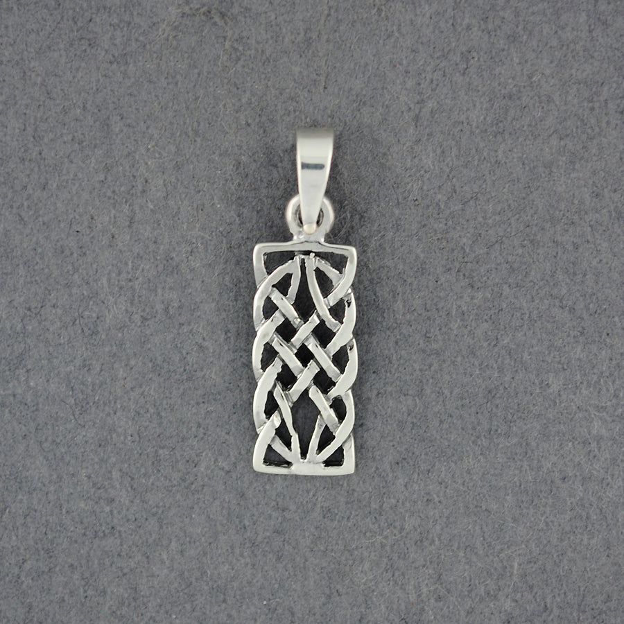 Sterling Silver Rectangle Celtic Knot Pendant