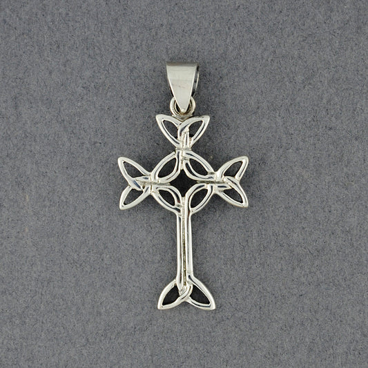 Sterling Silver Celtic Line Cross Pendant