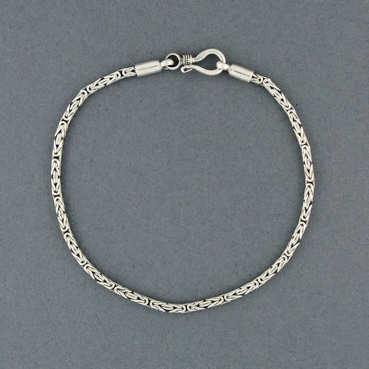 Sterling Silver 2mm Borobudur Bracelet
