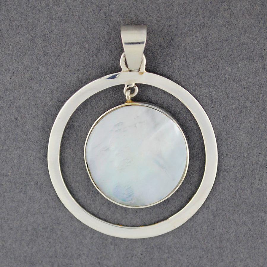 Abalone and Mother of Pearl Reversable Pendant
