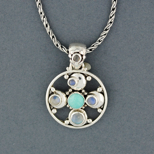 Moon Phase Moonstone Necklace