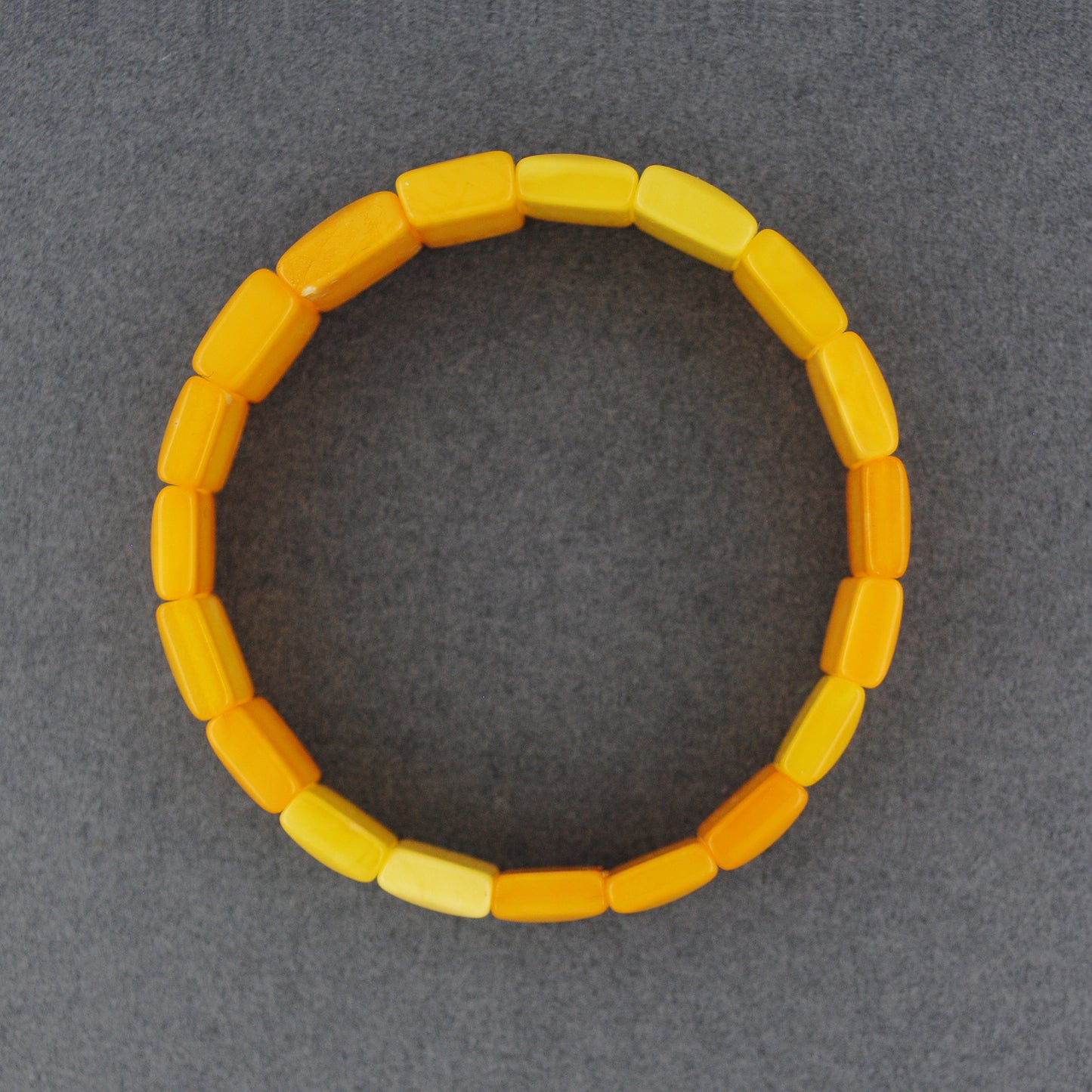 Butterscotch Amber Rectangle Bead Bracelet