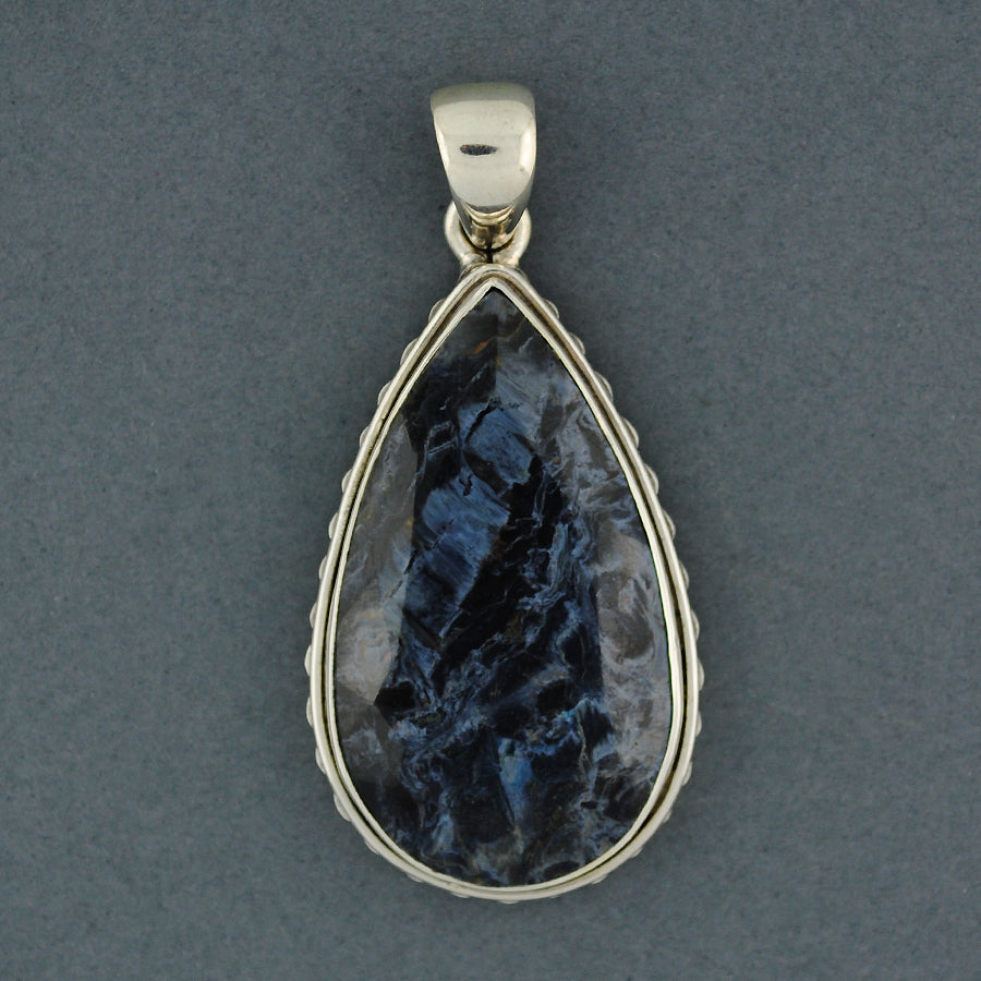 Pietersite Faceted Teardrop Pendant