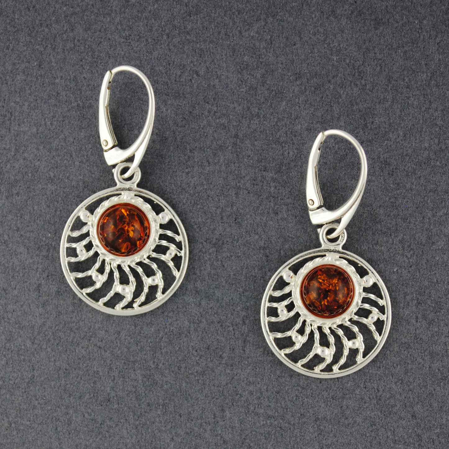 Amber Ropes and Dots Earrings