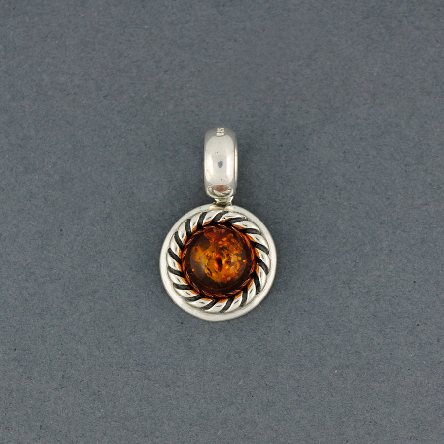 Amber Twist Bezel Pendant