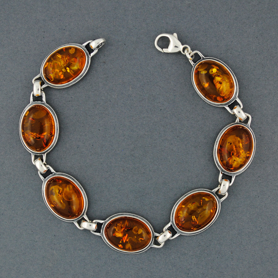 Amber Oval Link Bracelet