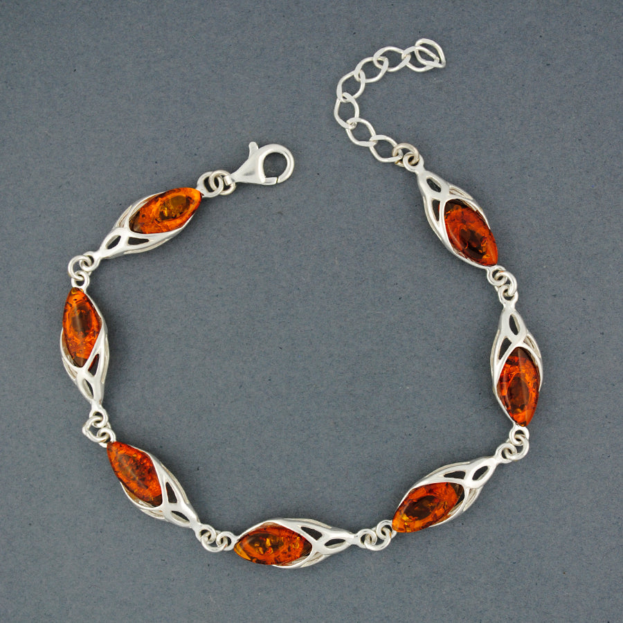 Amber Marquis Link Bracelet