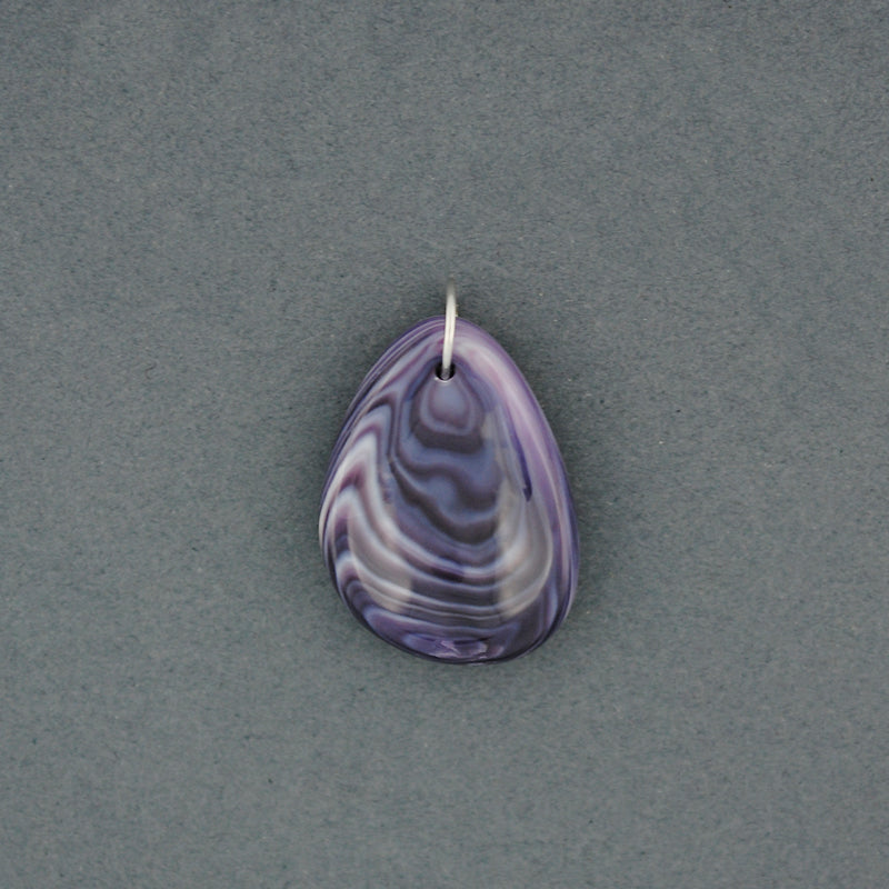 Wampum Indented Drop Pendant