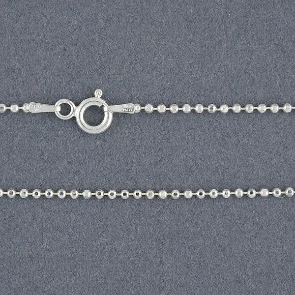Sterling Silver Diamond Cut Bead Chain