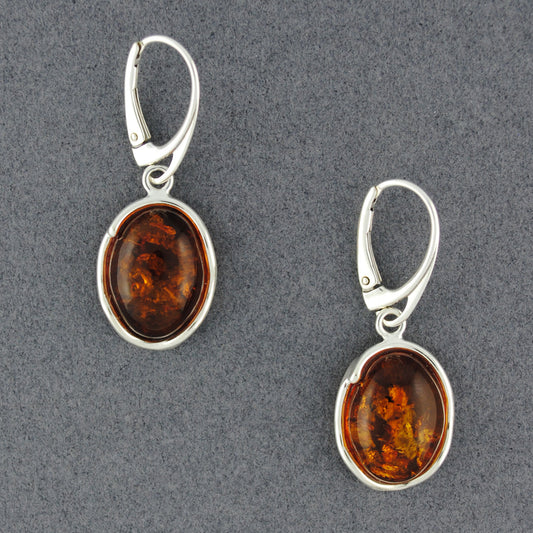 Amber Large Oval Earrings