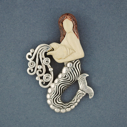 Mermaid with Conch Shell Pendant
