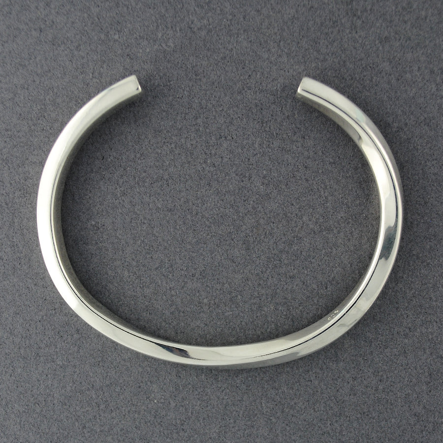 Sterling Silver Solid Twist Cuff Bracelet