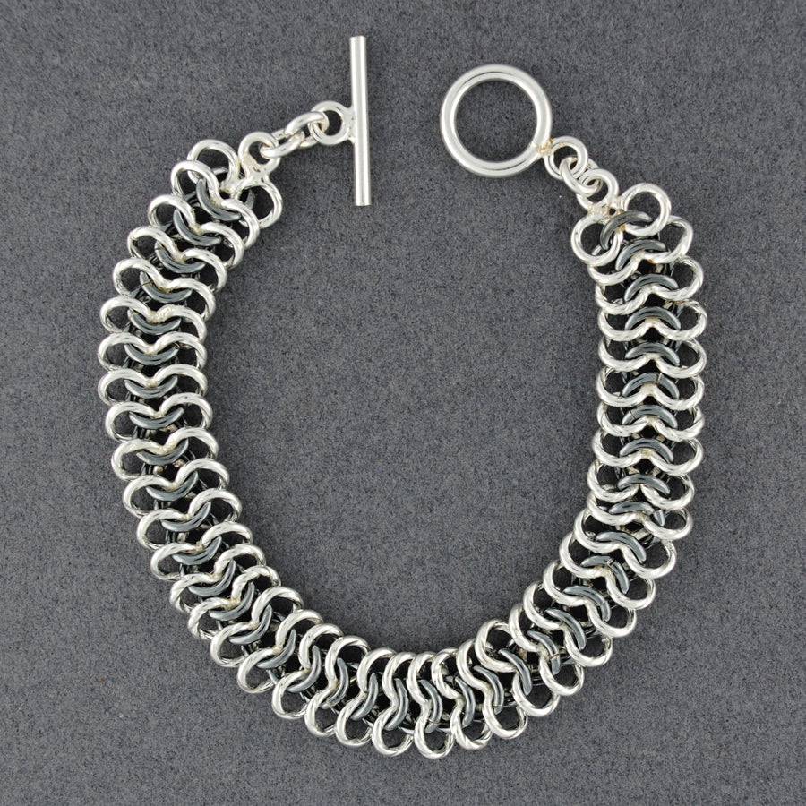 Sterling Silver Woven Circles Bracelet