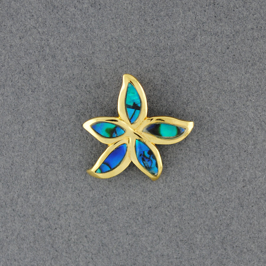Gold Vermeil Paua Flower Pendant