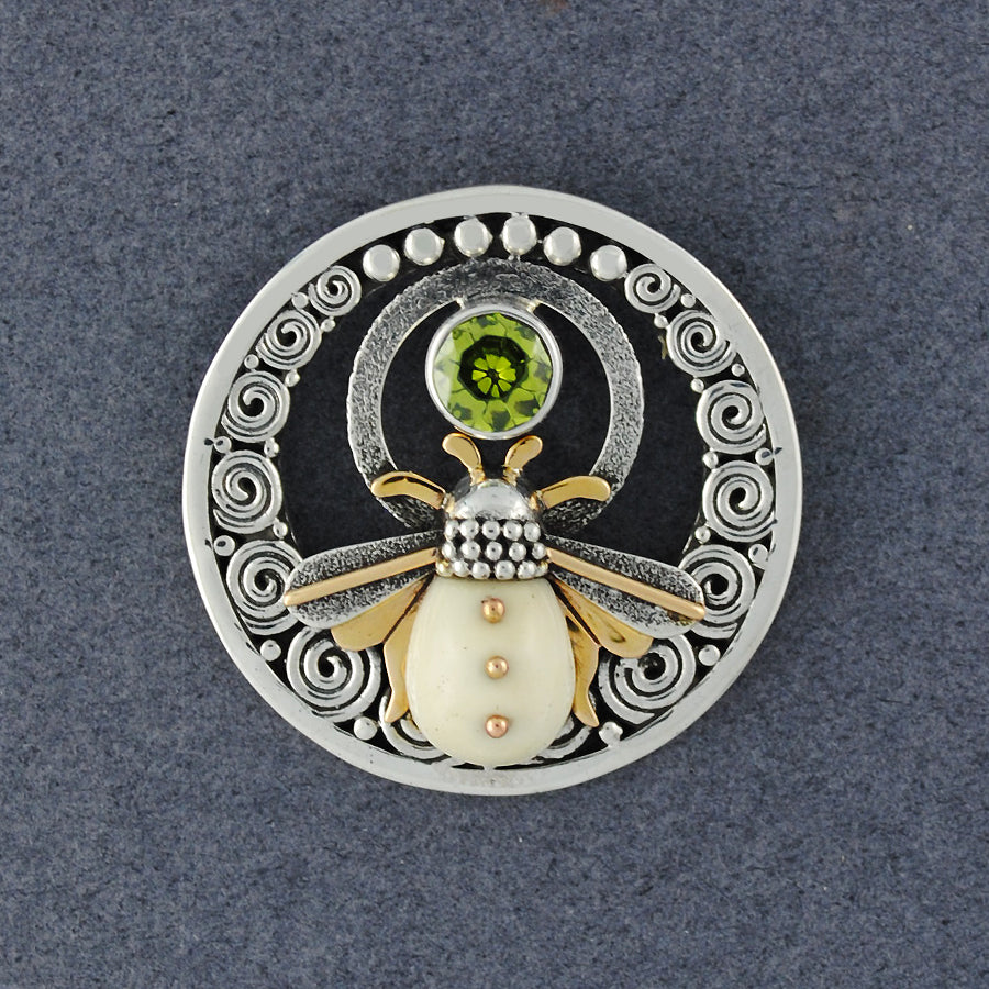 Bee Inspiried Peridot Pendant