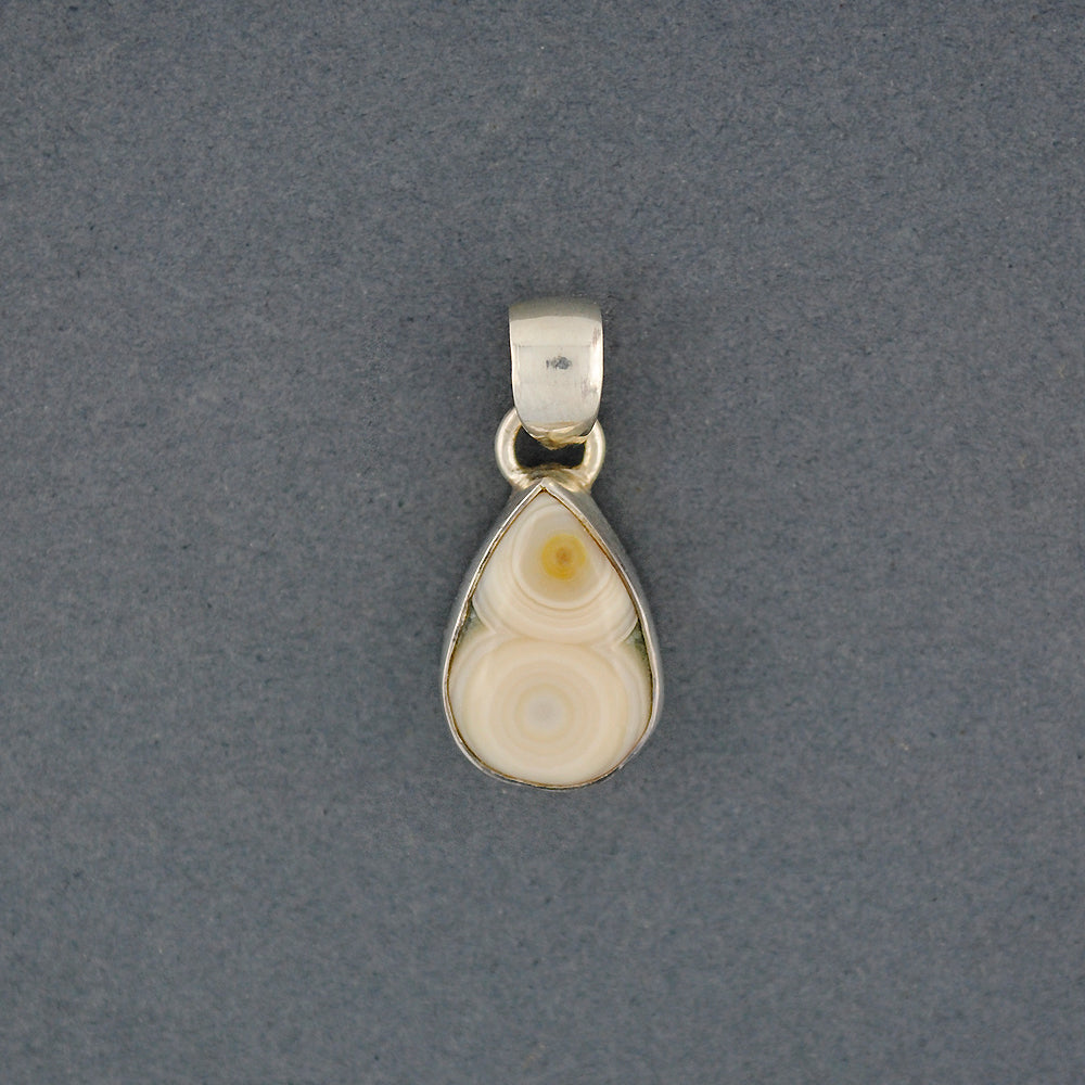 Sterling Silver Ocean Jasper Mini Teardrop Pendant