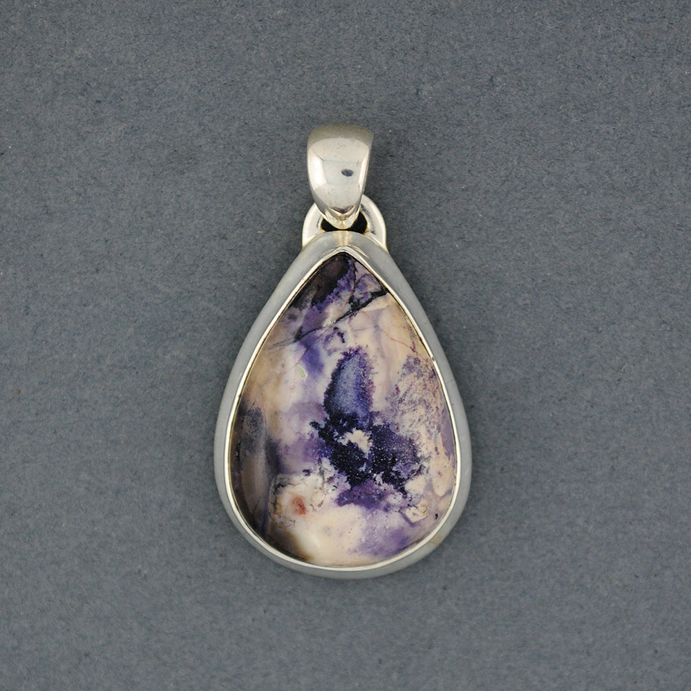 Sterling Silver Tiffiany Stone Teardrop Pendant