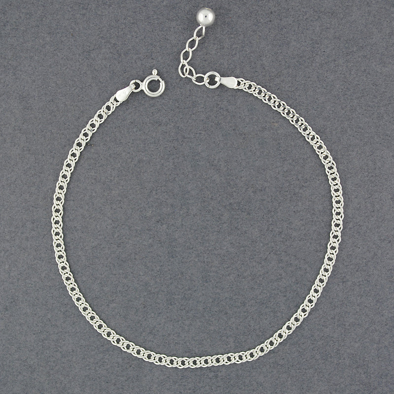 Sterling Silver Rombo Anklet