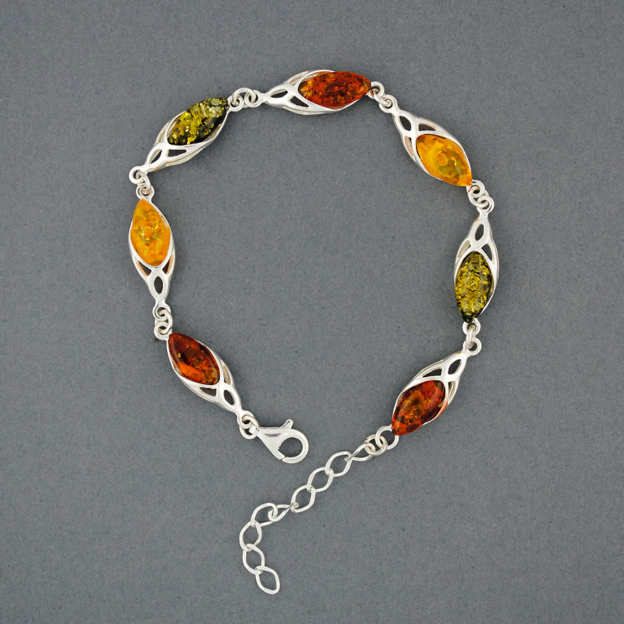 Amber Multi Color Marquis Bracelet