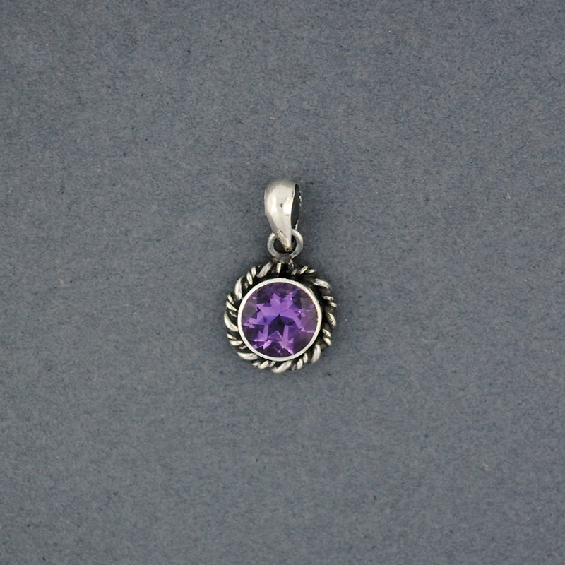 Amethyst Rope Border Pendant