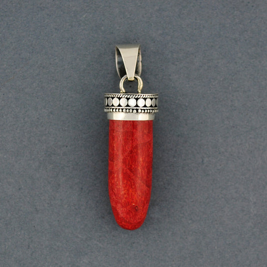 Coral Rounded Point Pendant