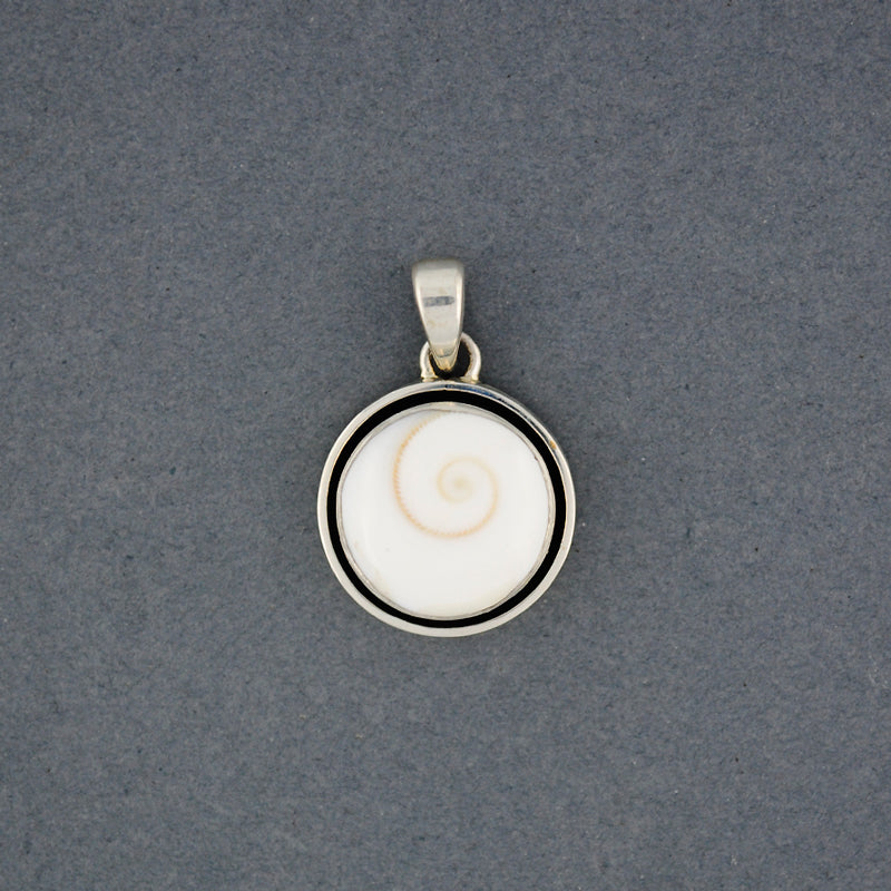 Shiva's Eye Double Bezel Circle Pendant
