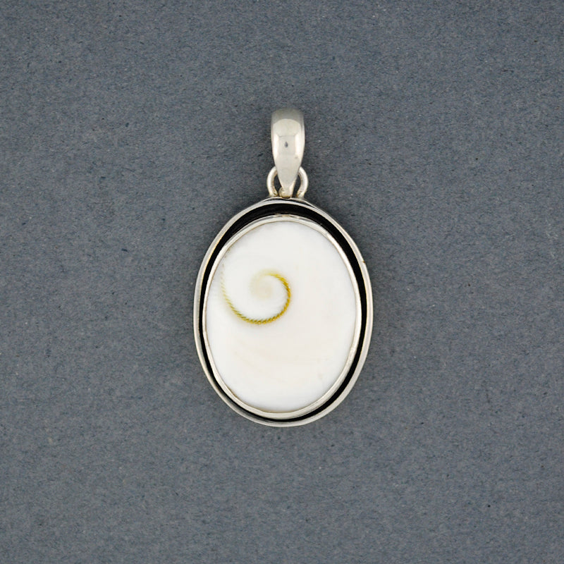 Shiva's Eye Double Bezel Oval Pendant