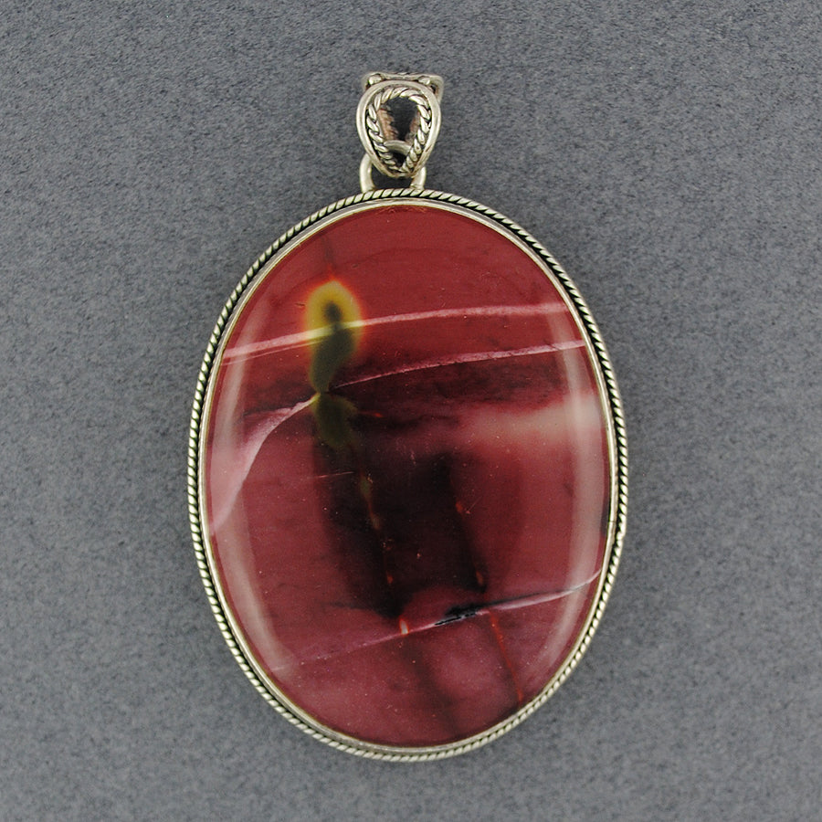 Sterling Silver Mookaite Oval Pendant