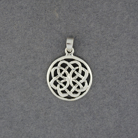Sterling Silver Celtic Weave in Circle Pendant