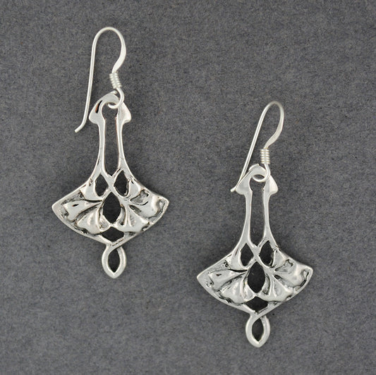 Sterling Silver Double Shamrock Earrings