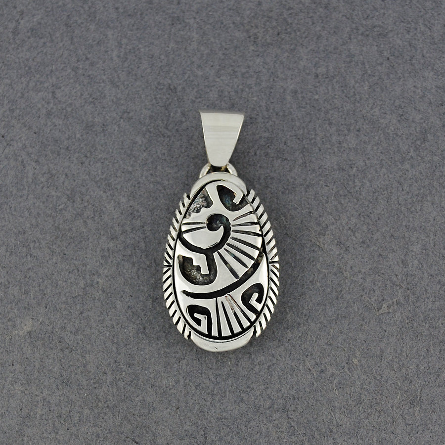 Sterling Silver Carved Pendant