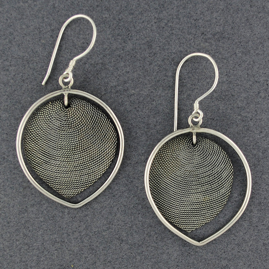 Sterling Silver Woven Leaf Dangle Earrings