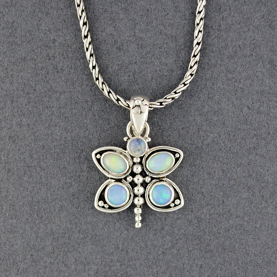 Dragonfly Opal & Moonstone Necklace