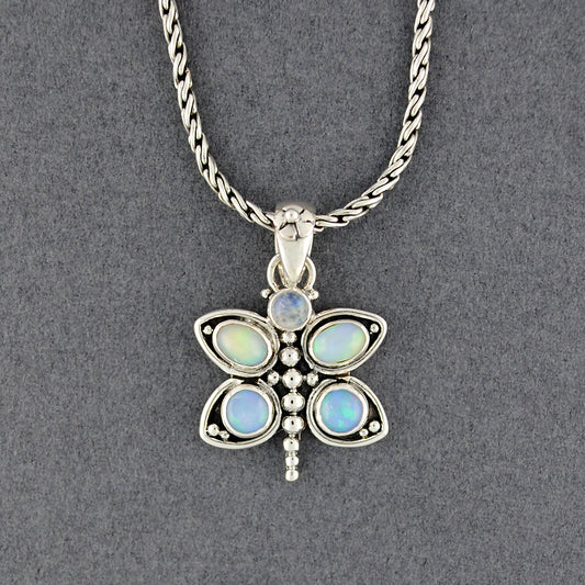 Dragonfly Opal &  Moonstone Necklace