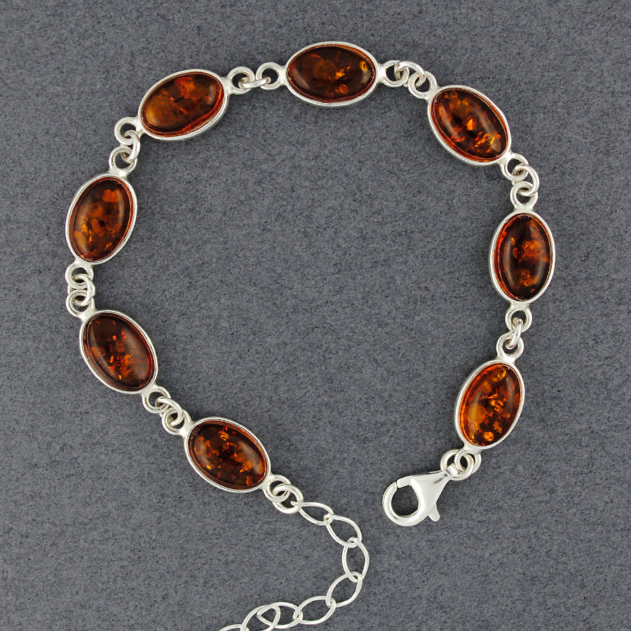 Amber Linked Ovals Bracelet