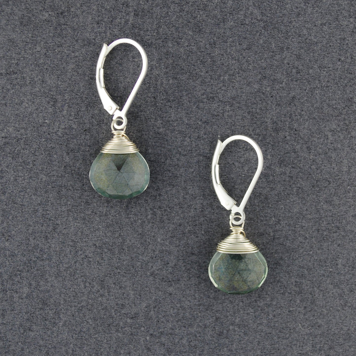 Sterling Silver Green Mystic Quartz Drop Earrings