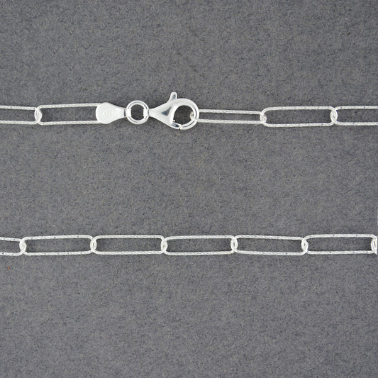 Sterling Silver Paper Clip Necklace