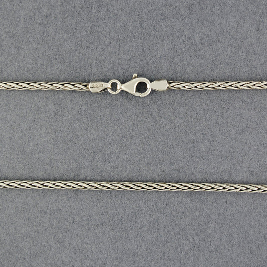 Sterling Silver Oxidized Wheat Chain