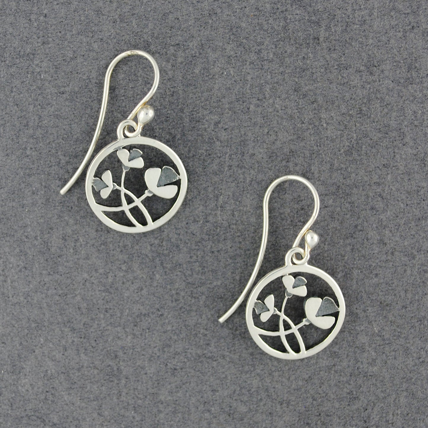 Round Flower Earrings