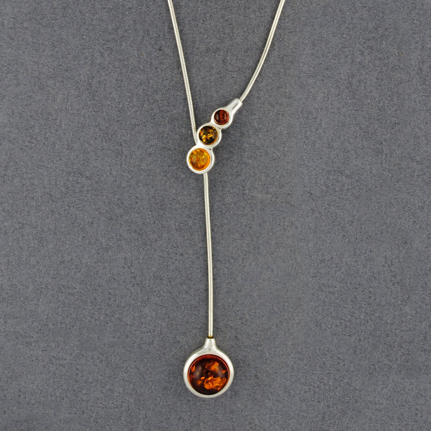 Multi Amber Lariat Necklace