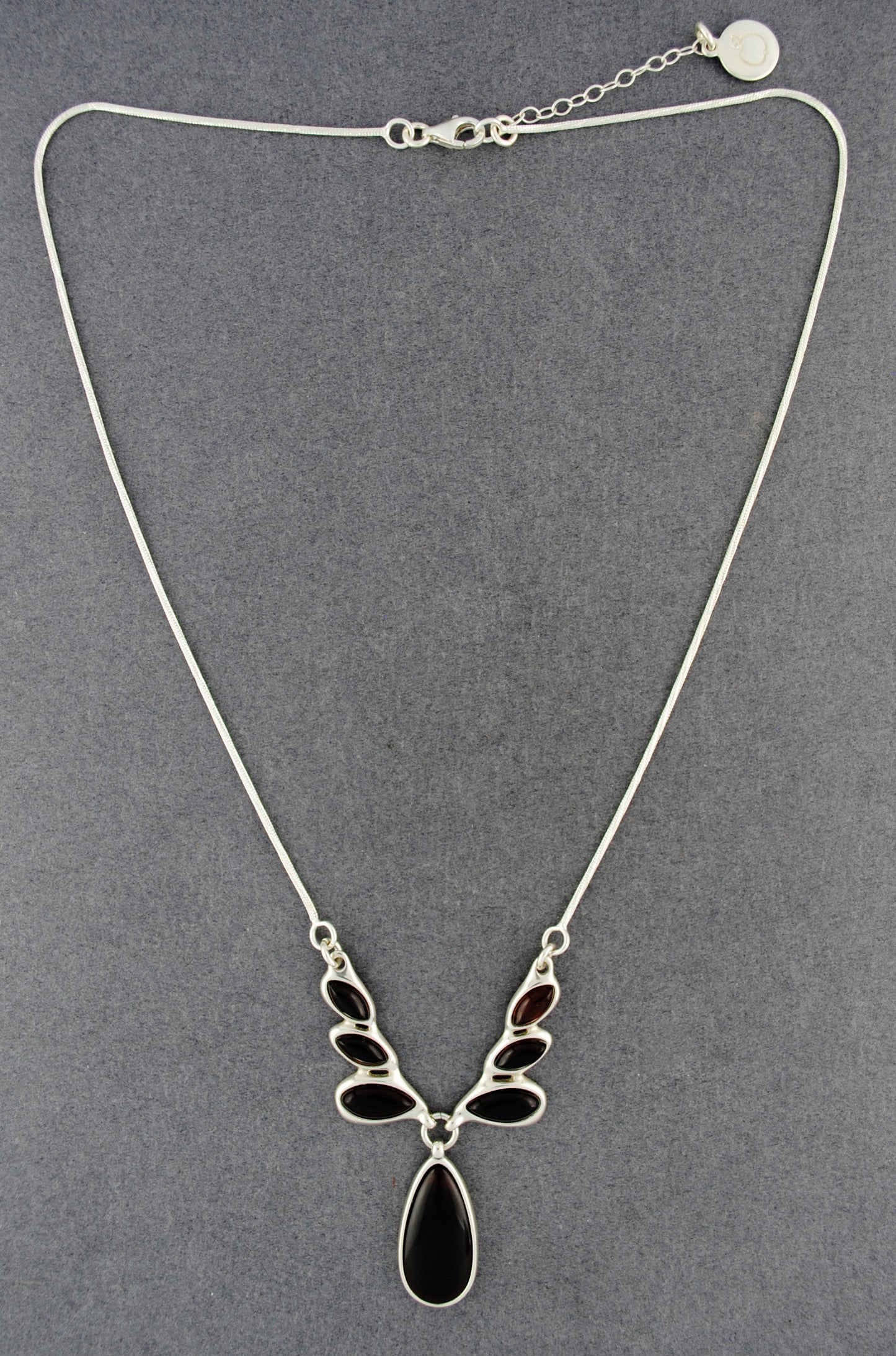 Cherry Amber Teardrops Necklace