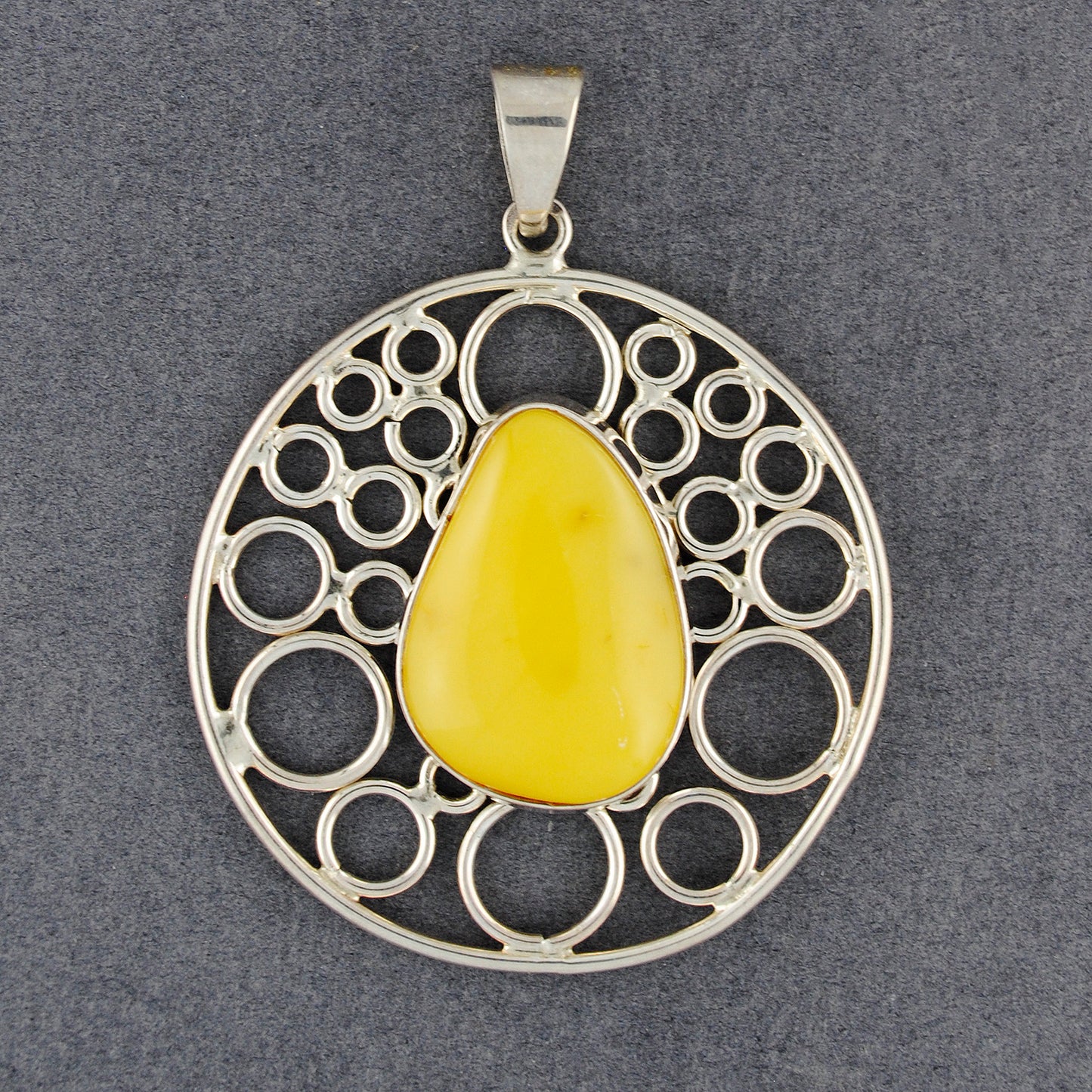 Butterscotch Amber Circles Pendant