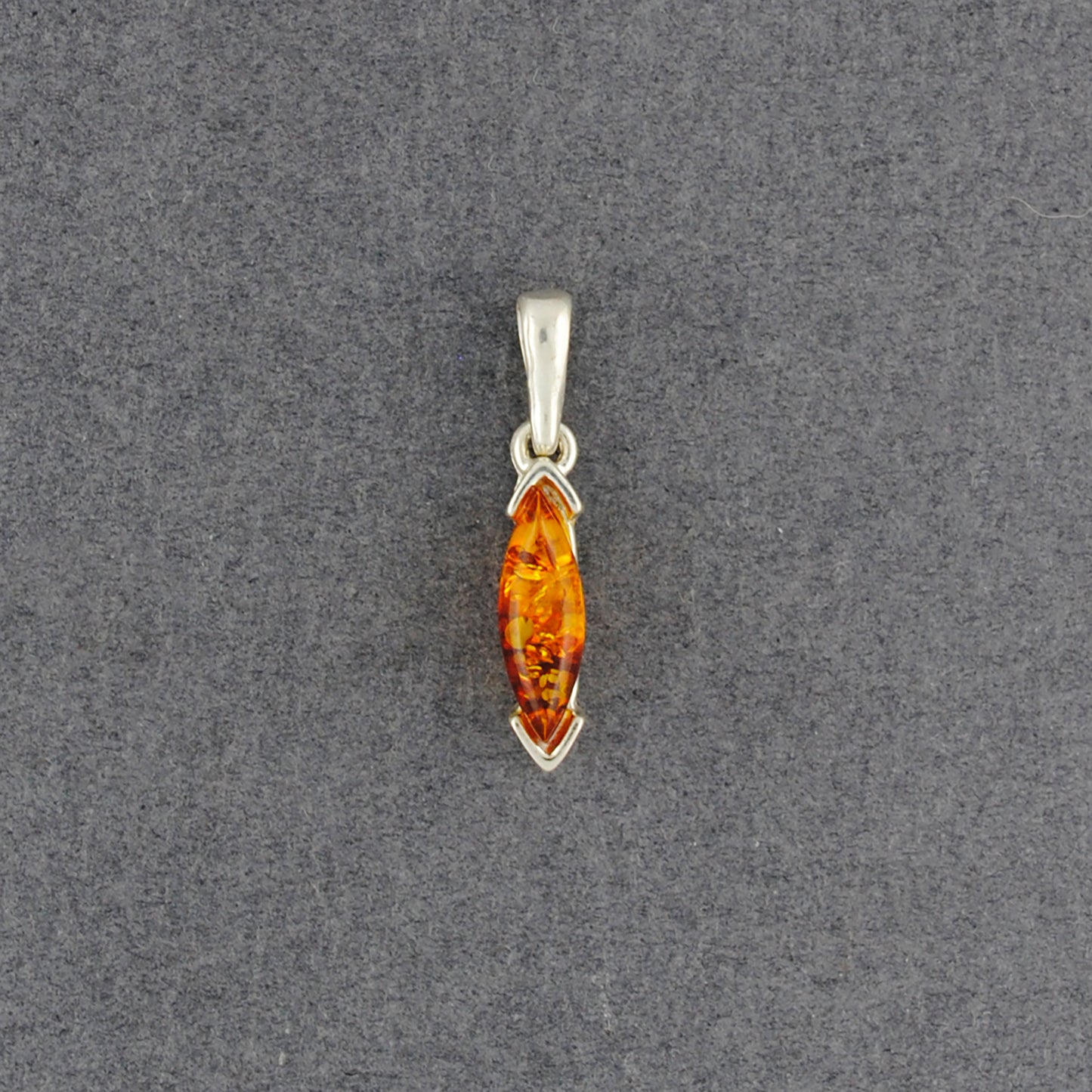 Amber Small Marquis Pendant