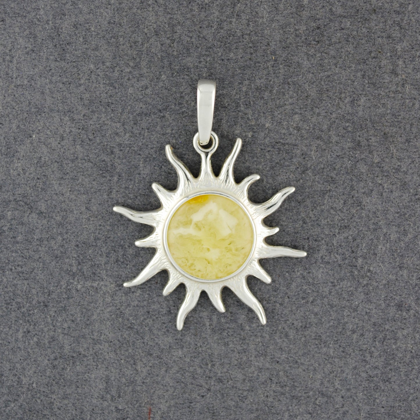 Butterscotch Amber Sun Pendant