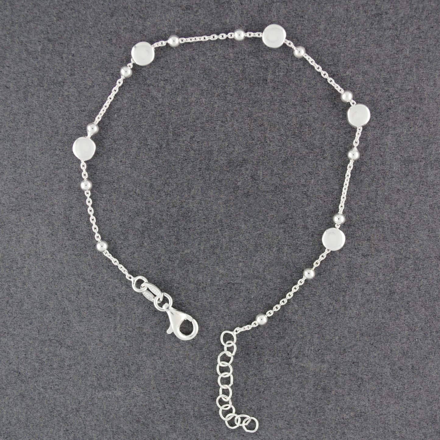Sterling Silver Discs & Dots Bracelet