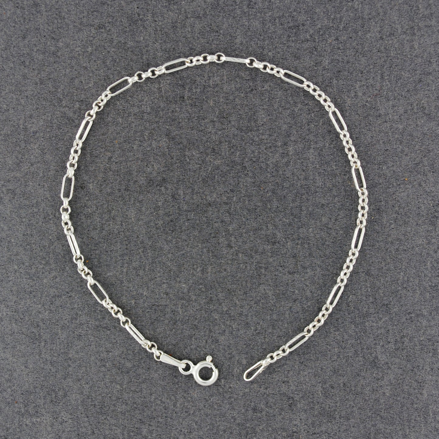 Sterling Silver Short & Long Link Bracelet