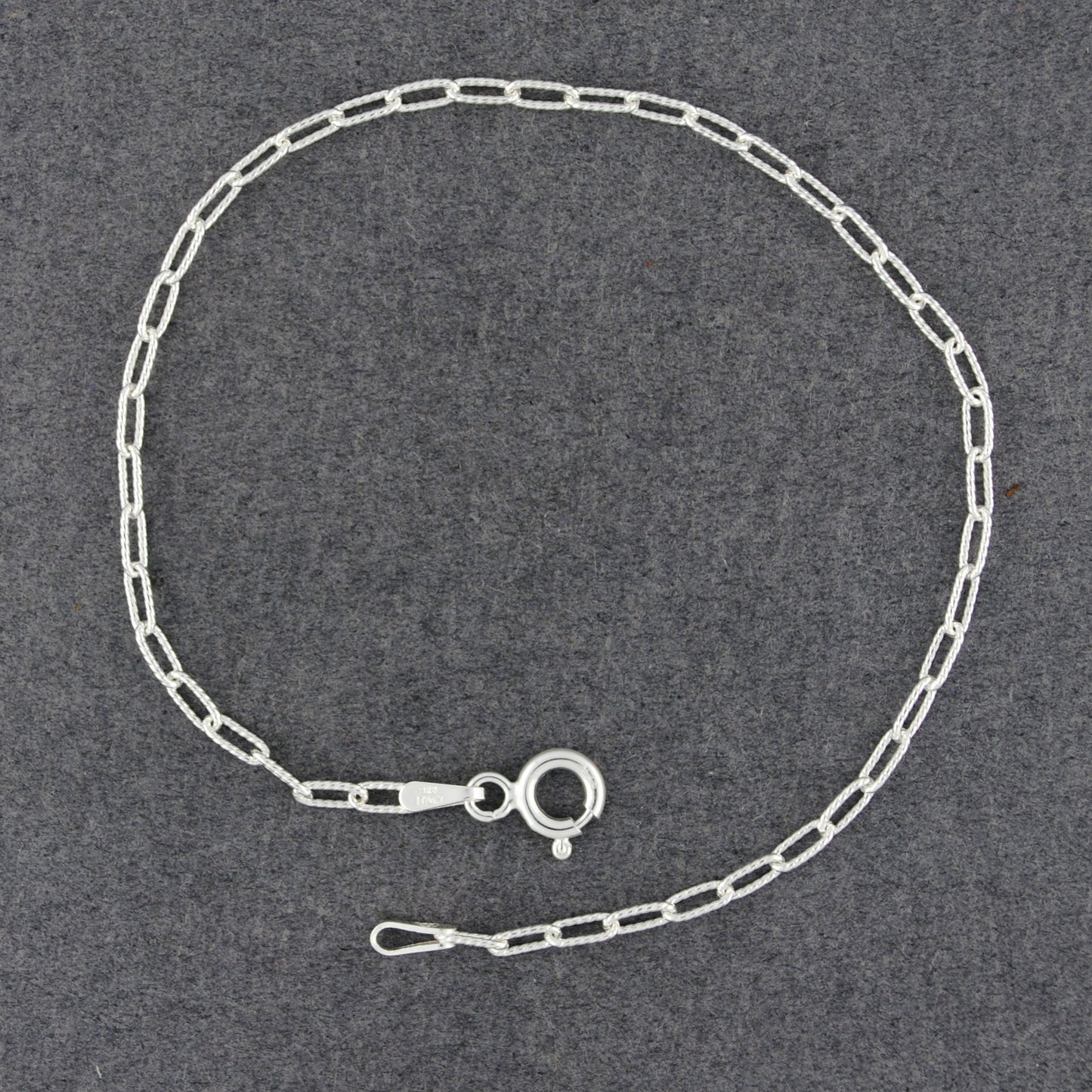 Sterling Silver Twisted Rectangle Link Bracelet