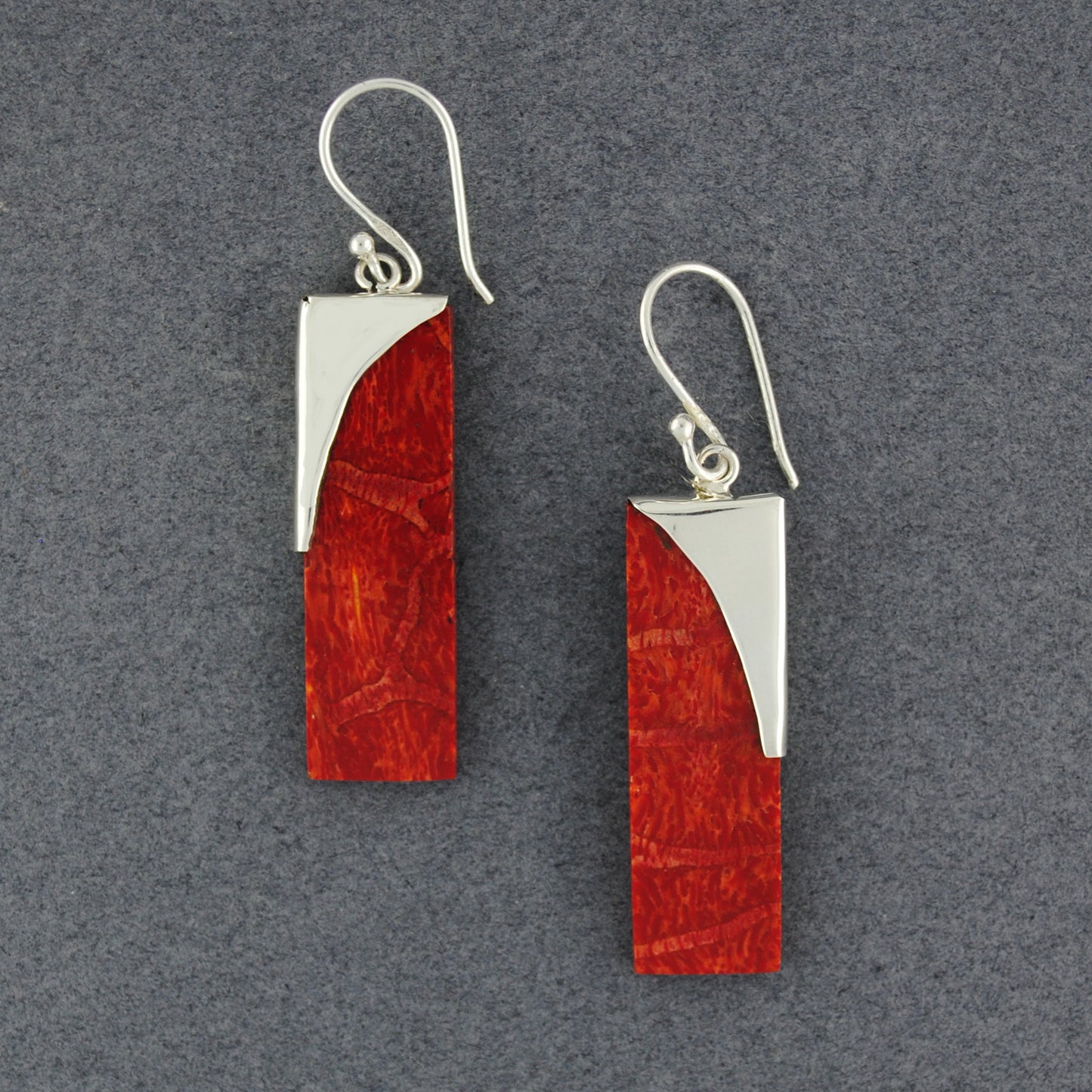 Coral Rectangle Earrings