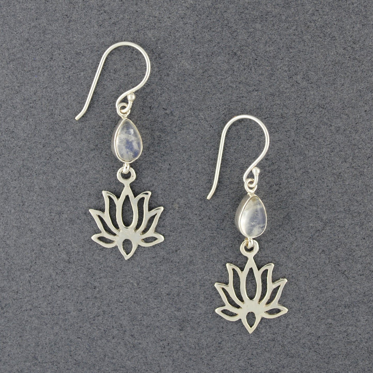 Moonstone Lotus Earrings