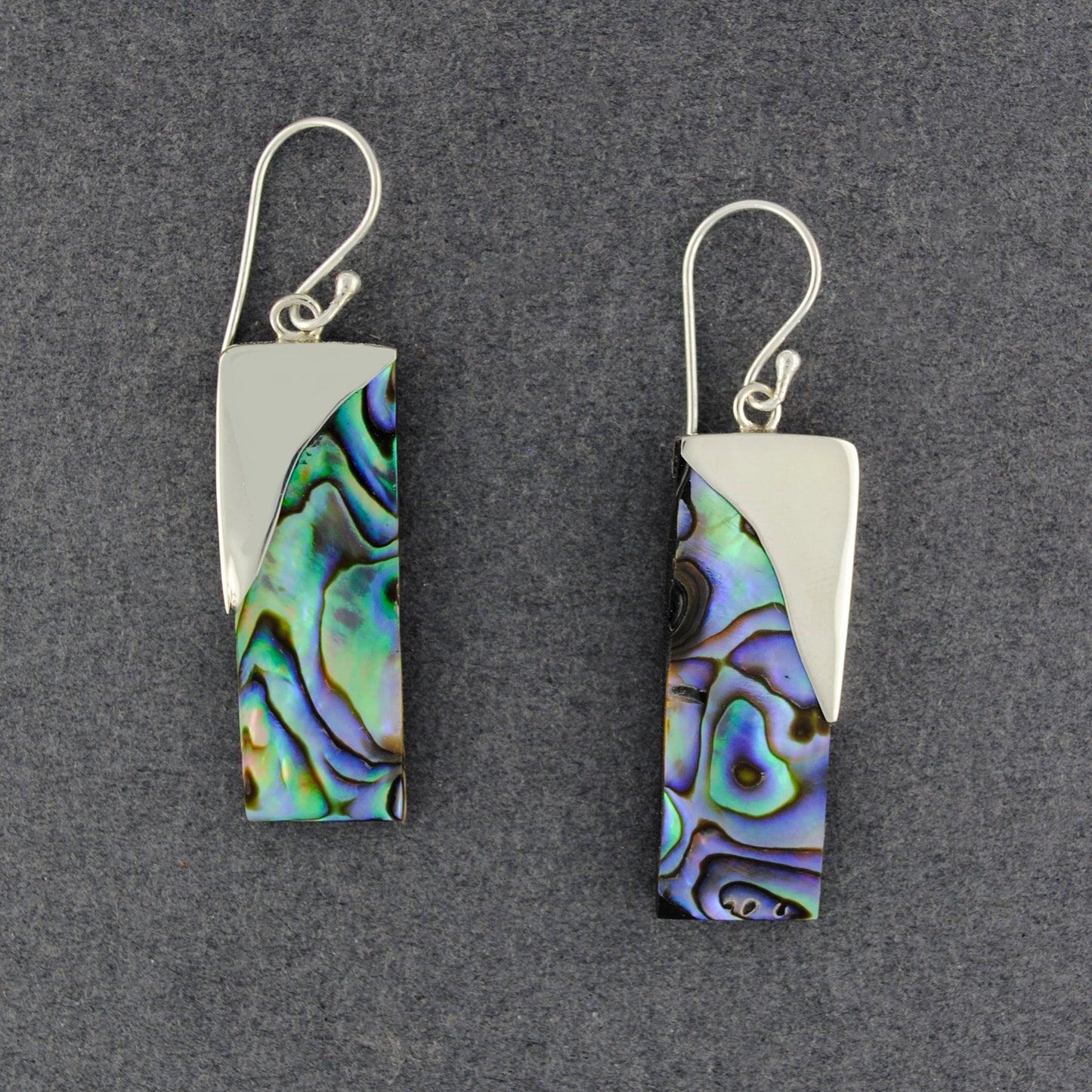 Abalone Simple Rectangle Earrings